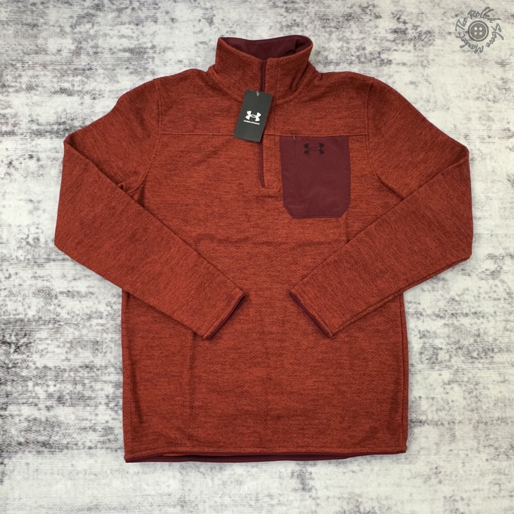 NWT Under‎ Armour ColdGear 1/4 Zip Men's Small Red MSRP $80